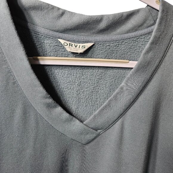 Orvis Mens V-Neck Long Sleeve Pullover Shirt Classic Collection Size Large Soft - Picture 3 of 4